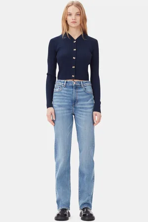Ganni Pohli Jeans Dame Størrelse 30W/32L