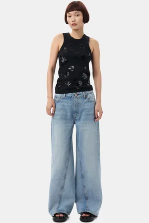Ganni Joezy Jeans Dame Størrelse 31W/34L