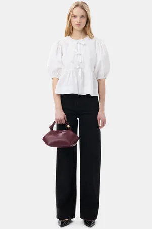 Ganni Washed Black Andi Jeans I Dame Størrelse 25W/32L