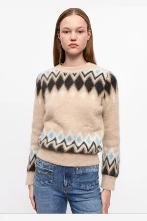 Ganni Fine Brushed Alpaca Sweater I Dame Størrelse S Alpaca/Polyamid/Uld