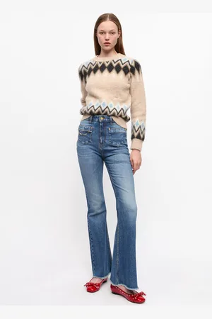 Ganni Blå Goddi Jeans I Dame Størrelse 28/Viskose