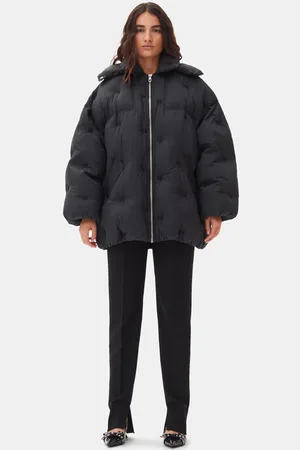 Ganni Midi Tech Dynejakke Dame Størrelse S/M Nylon/Genanvendt Nylon