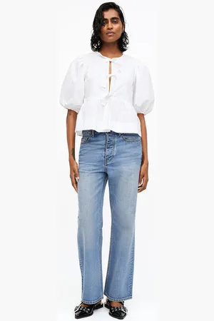 Ganni Mid Blue Izey Jeans I Dame Størrelse 29W/32L