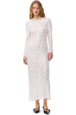 Ganni 3D Sequins Maxikjole I Dame Størrelse 40
