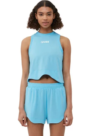 Ganni Active Mesh Top I Dame Størrelse S Uden Ærmer