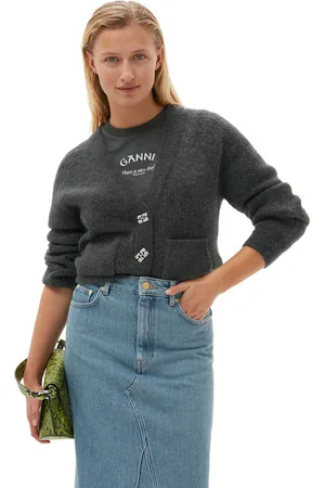Ganni Soft Wool Cardigan I Dame Størrelse M
