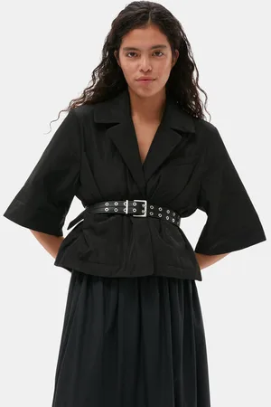 Ganni Double Eyelet Bælte I Dame Størrelse M/L