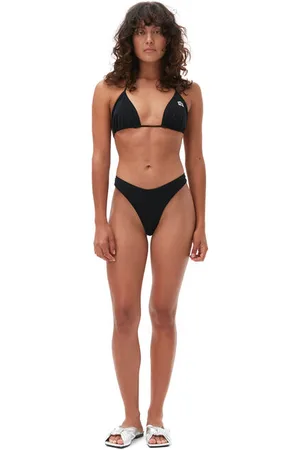 Ganni Recycled Matte Lowrise Wave Bikini Briefs I Dame Størrelse 40