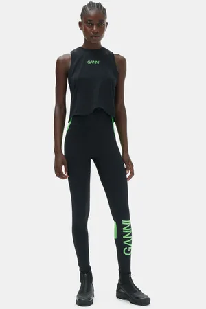 Ganni Active Mesh Top I Dame Størrelse S Uden Ærmer