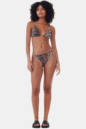 Ganni Recycled Printed Emblem Bikinitrusser I Mixed Dame Størrelse 44