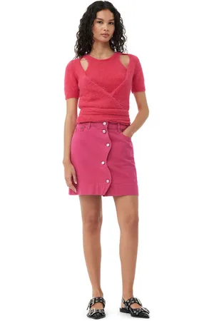 Ganni Re-Cut Overdyed Cutline Mininederdel I Dame Størrelse 36