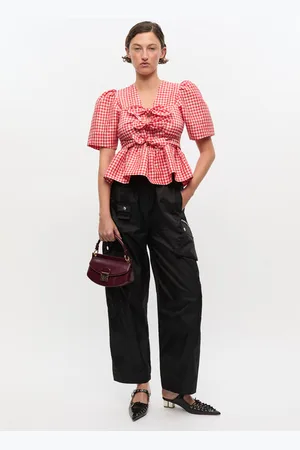 Ganni Bordeaux Mini Apo-G Taske Med Tophåndtag I Polyurethane/Genanvendt Polyester