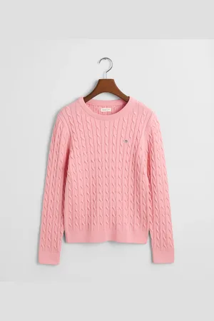 GANT Teens Teen Girls Shield sweater af bomuld med kabelstrik (134/140)