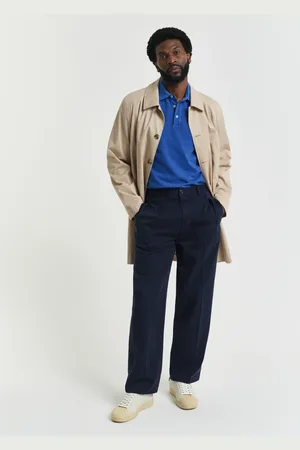 GANT Herre Relaxed fit chinobukser af bomuldstwill med læg (32/32)