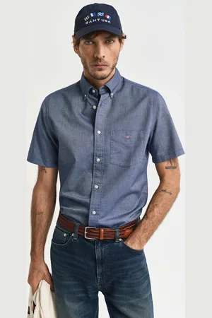 GANT Herre Regular fit Classic oxford-skjorte med korte ærmer (S)