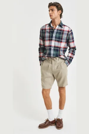 GANT Herre Relaxed fit shorts af hør med løbesnor (XS)
