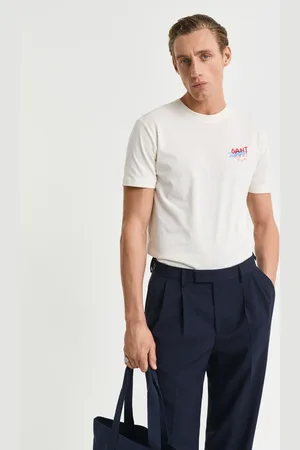GANT Herre Graphic T-shirt med USA sejlads-tryk (S)