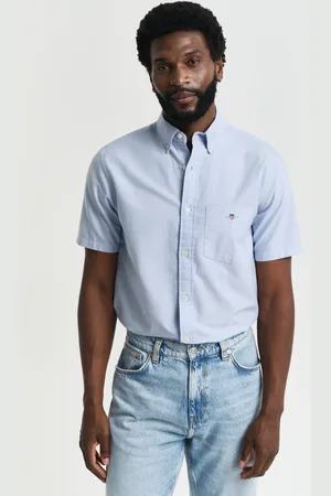 GANT Herre Regular fit Classic oxford-skjorte med korte ærmer (S)