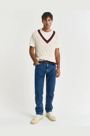GANT Herre Regular fit jeans i let vask (30/32)