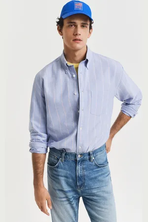 GANT Herre Relaxed fit Heritage Oxford-skjorte med striber (S)