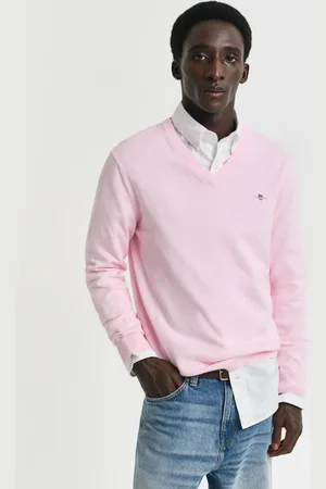 GANT Herre Klassiske sweater i bomuld med V-hals (S)