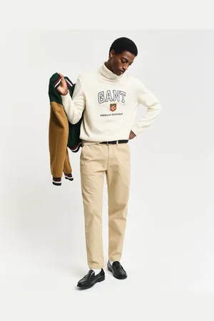 GANT Herre Regular fit tilspidsede chinobukser i lærred (29/32)
