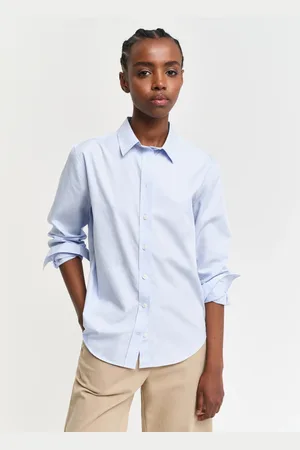 GANT Dame Regular fit klassisk poplin-skjorte (34)