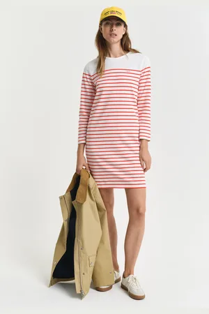 GANT Dame Breton kjole med crewneck (XS)