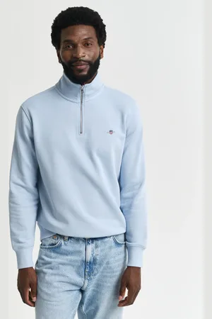 GANT Herre Shield sweatshirt med halv lynlås (S)