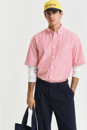 GANT Herre Relaxed fit Heritage poplin skjorte med korte ærmer (S)