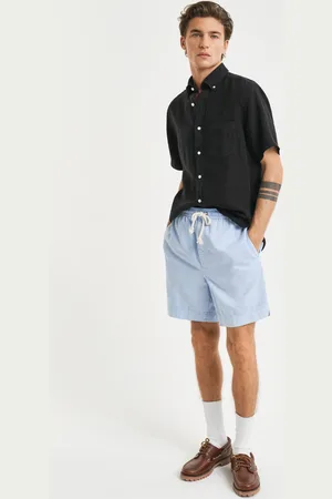 GANT Herre Regular fit Sunfaded shorts med løbesnor (M)