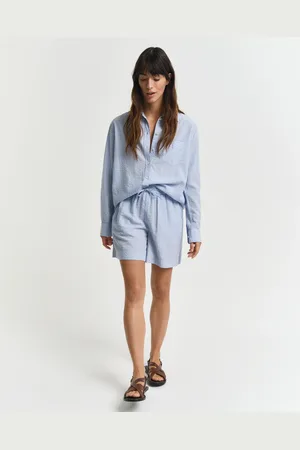 GANT Dame Tonale stribede seersucker shorts (34)