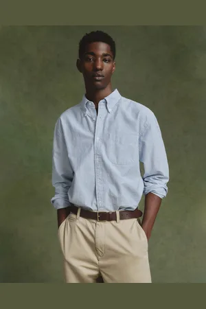 GANT Herre Relaxed fit US Oxford bankerstribet skjorte (XS)