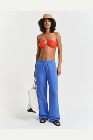 GANT Dame Relaxed fit pull-on bukser i hørblanding (34)