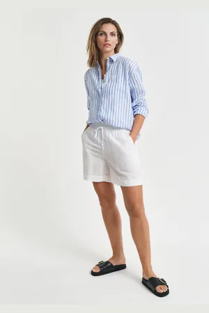 GANT Dame Tonale stribede seersucker shorts (34)