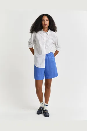GANT Dame Relaxed fit pull-on shorts i hørblanding (34)
