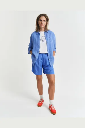 GANT Dame Skræddersyede shorts af hør (34)