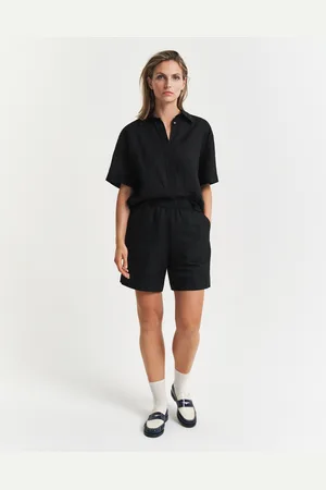 GANT Dame Relaxed fit pull-on shorts i hørblanding (34)