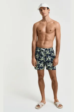 GANT Herre Badeshorts med tropiske blade-tryk (M)