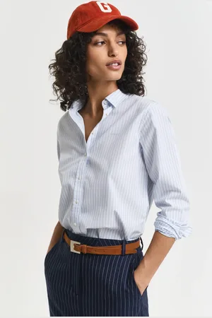 GANT Dame Regular fit poplin skjorte med striber (34)
