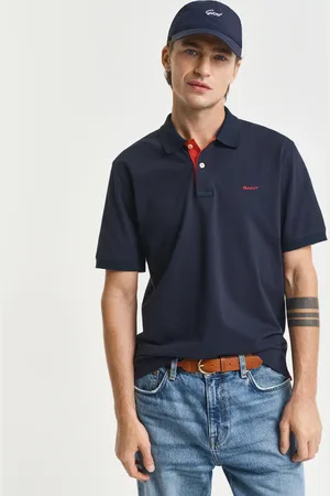 GANT Herre Kontrastfarvet piqué poloskjorte (XS)