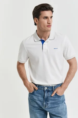 GANT Herre Kontrastfarvet piqué poloskjorte (XS)