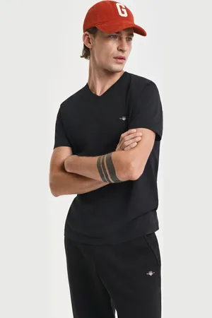 GANT Herre Slim fit Shield T-shirt med V-hals (S)