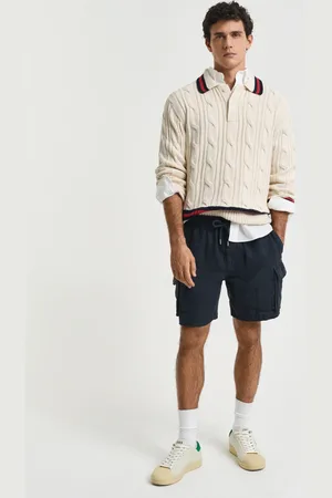 GANT Herre Regular fit cargo-shorts af hør (S)