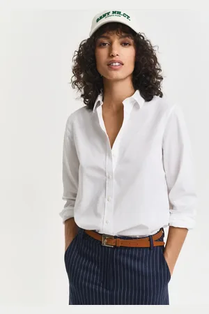 GANT Dame Regular fit klassisk poplin-skjorte (34)