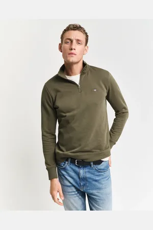 GANT Herre Shield sweatshirt med halv lynlås (M)