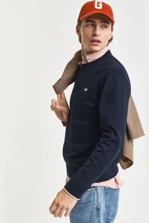 GANT Herre Klassiske crewneck sweater i bomuld (XS)