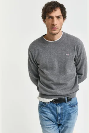 GANT Herre Klassiske crewneck sweater i bomuld (XS)