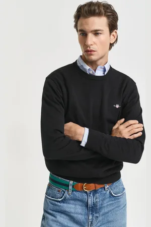 GANT Herre Klassiske crewneck sweater i bomuld (XS)
