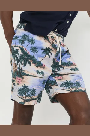 GANT Herre Regular fit shorts med tryk og løbesnor (S)